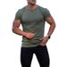 Men's Clothing Men's Solid Color V Neck T Shirt Quick Drying Breathable Sweat Wicking Casual Short Sleeve Top Plus Size_viptrois.com