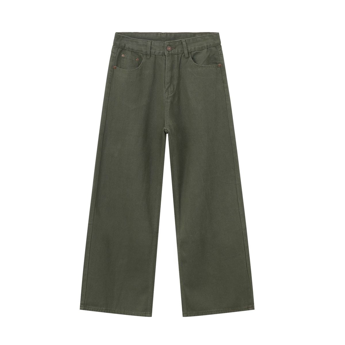 Straight Casual Jeans For Men Cityboy Trendy Brand Solid Color Loose Drape Versatile Trousers_viptrois.com