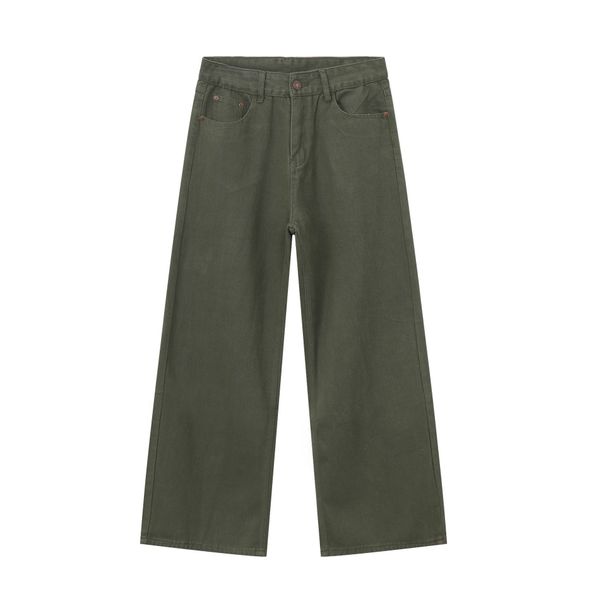 Straight Casual Jeans For Men Cityboy Trendy Brand Solid Color Loose Drape Versatile Trousers_viptrois.com