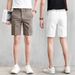 Men's Clothing Summer Thin Small Suit Shorts Slim Casual Pants Light Business White Mid Length Straight Pants_viptrois.com