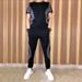 Men's Clohting Fashionable Elastic Thin Sportswear Men's Suit Cool One Set Men's Versatile Classic Summer Nine-point Trousers_viptrois.com