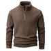 Men's Clothing Men's Fleece-Lined Hooded Sweatshirt – Warm & Cozy Long-Sleeve Pullover With Sherpa Lining (Black, Coffee, Dark Gray)_viptrois.com