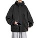 CT 2025 Spring New Ins Style Hooded Jacket Loose Plus Size Sports Outdoor Windproof Waterproof Coat_viptrois.com
