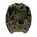 Men's Cartoon Jacquard Sweater Trendy Brand Bottoming Shirt Long Sleeve Inner Top 2024 New Autumn And Winter Loose Sweater_viptrois.com
