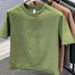 Men's Trendy Short Sleeve T-Shirt - New Stripe Linen Blend Tee, Anti-Bacterial & Breathable, Oversized Fit For Summer, Instagram Fashion_viptrois.com