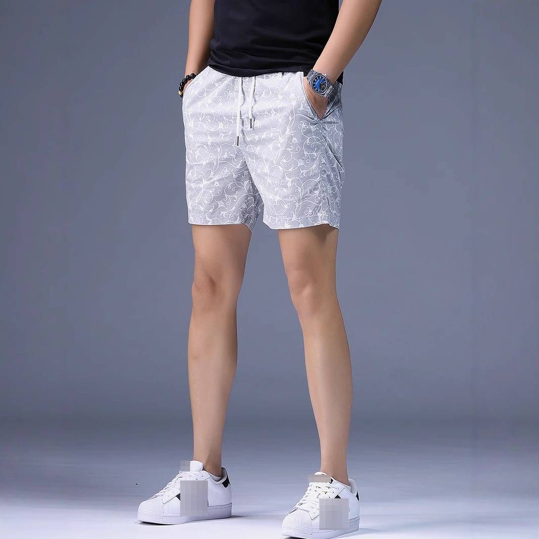 New Trendy Casual Shorts For Men Summer Thin Sports Beach Pants Straight Leg Four Point Pants_viptrois.com