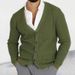 Men's Slim Fit V-Neck Knit Cardigan Long Sleeve Sweater Coat Casual Winter Warm Pullover For Everyday Wear_viptrois.com