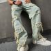 Men's Clothing Retro Wide Leg Jeans Trendy Loose Trousers High Street Wide Leg Pants_viptrois.com