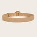 Women Braided Belts Hand Woven Round Buckle Elastic Pp Straw Belt_viptrois.com