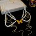 Butterfly Pearl Tassel Waist Chain - Light Luxury Stacking Belt For Women, Elegant & Trendy Waist Jewelry_viptrois.com