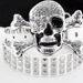 Skull Head Punk Style Rivet Square Bead Pyramid Inlaid Women's Belt Personality Accessory_viptrois.com