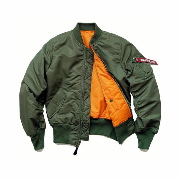 American Style Thickened Baseball Autumn Winter Military Green MA-1 Pilot Jacket Plus Size Stand Collar Workwear Coat_viptrois.com