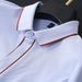 Men's Clothing Short Sleeved Polo Shirt Casual Business Solid Color Concealed Button Color Matching Lapel T Shirt_viptrois.com