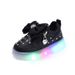 Spring And Autumn New Breathable Bowknot Hot Diamond Running Shoes Princess Style 1 6 Years Old Luminous Shoes_viptrois.com