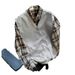 Men's Clothing Loose V neck Sweater Vest Mid length Raw Edge Casual Waistcoat Tops_viptrois.com