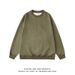 Suede Spring And Autumn New Sweater Men's American Retro Fashion Solid Color Crew Neck Long Sleeve Top Men's Youth Bottom Shirt_viptrois.com