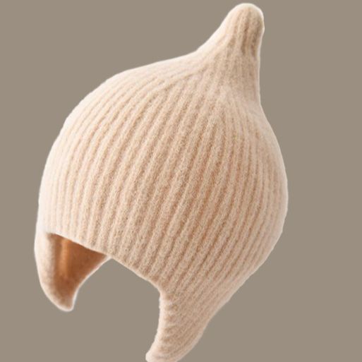 Kids'hats Autumn and winter knitted warm cute cartoon boy and girl baby ear caps_viptrois.com