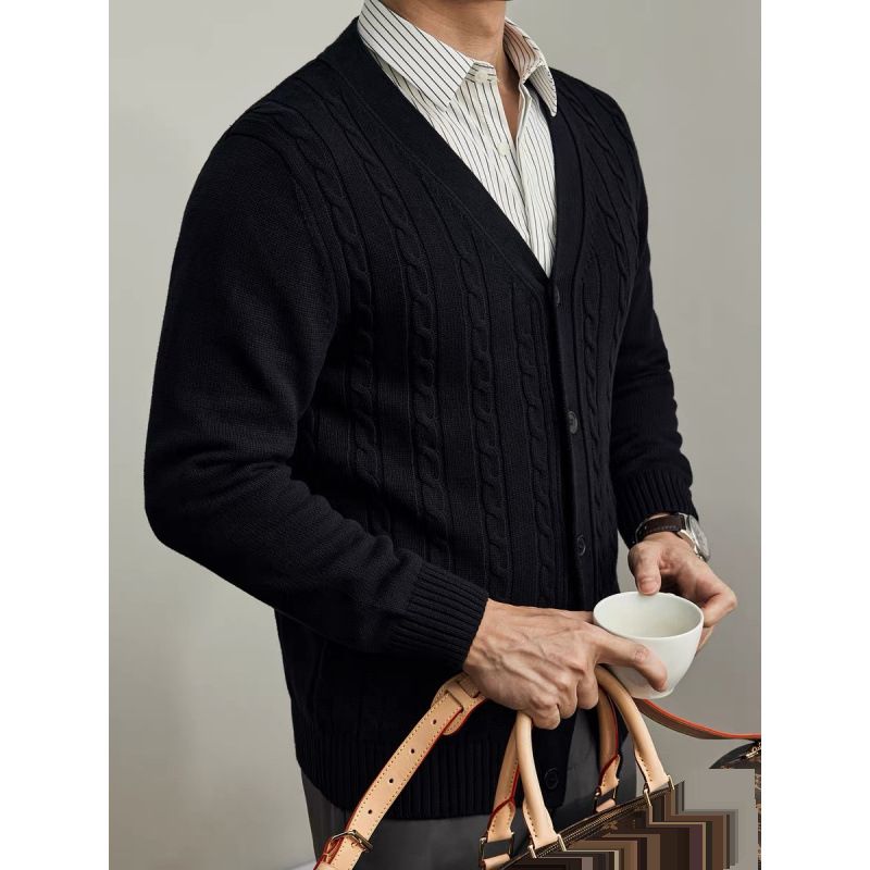 American Style Trend Spring And Autumn New Knitted Sweaters Men's Sweaters Fashionable Knitted Cardigans Casual Handsome Outerwear_viptrois.com