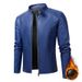 Men's Motorcycle Leather Jacket New Stand Up Collar Leather Jacket Casual Plus Velvet Thickened Slim Leather Jacket Coat_viptrois.com