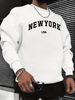 Men's Loose Casual Fashion New York USA Letter Pattern Printed Round Neck Long Sleeved Sweatshirt For Autumn And Winter_viptrois.com