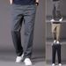 Men's Clothing Casual Loose Straight Pants Multi Pocket Large Size Thin Spring And Summer Solid Color Overalls_viptrois.com