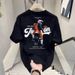 Men's Clothing Short Sleeved Ins Pure Cotton Summer New Men's Printed T Shirt Trendy Men And Women All Match Round Neck T Shirt Men_viptrois.com