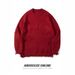 Vintage Distressed Letter Jacquard Sweater – Oversized Comfort Knit Pullover For Men (Black/Red/Light Blue/Gray/Burgundy, S/M/L/XL/2XL)_viptrois.com