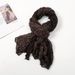 Spring And Autumn Braided Wrinkled Simple Versatile Korean Style Floral Shawl Bali Silk Women's Neck Scarf_viptrois.com