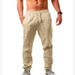 Wish Summer Men's Large Size Breathable Cotton Linen Loose Casual Wide-leg Trousers_viptrois.com