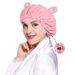 New Adult Nightcap, Cross Border Hot Selling Parent Child Set 3D Nightcap Coral Fleece Double Layer Satin Nightcap_viptrois.com