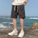 Men's Summer Ice Silk Shorts Printed Five-Point Loose Straight Leg Drawstring Sports Pants Thin Durable Trendy Bottoms_viptrois.com