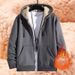 Winter New Lamb Fleece Warm Men's Sweater Cardigan Hooded Zipper Versatile Fleece Thickened Jacket_viptrois.com