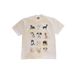 Heavyweight Pure Cotton Oversized T-Shirt For Couples Loose Short-Sleeved Dog Print Top For Women And Men 250g_viptrois.com