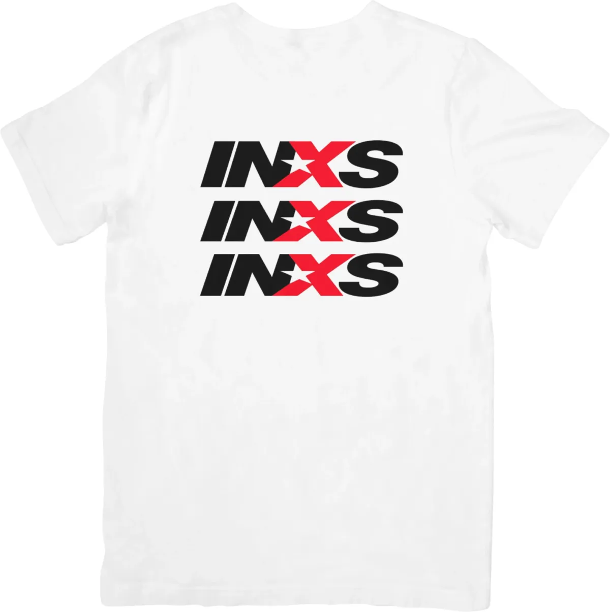 INXS Music Unisex Fit For Men & Women Quality Cotton T-Shirt Mens Womens Tees Top White._viptrois.com