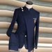 Fat Up Large-sized Men's Standing Collar Two-piece Business And Banquet Dress_viptrois.com