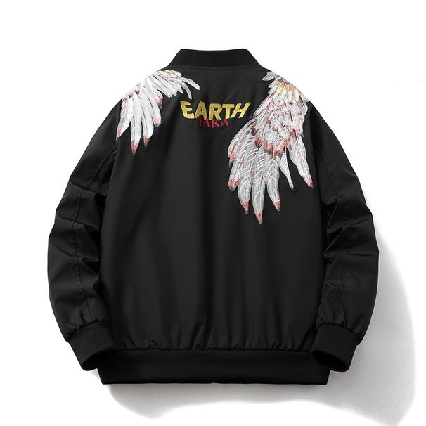 Men's Clothing Bomber jacket spring, autumn and winter embroidered Chinese style couple style loose national fashion American casual baseball uniform_viptrois.com