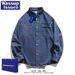 Washed Old Denim Shirt Men's Spring Korean Version Loose High-end Long-sleeved Tooling Shirt_viptrois.com