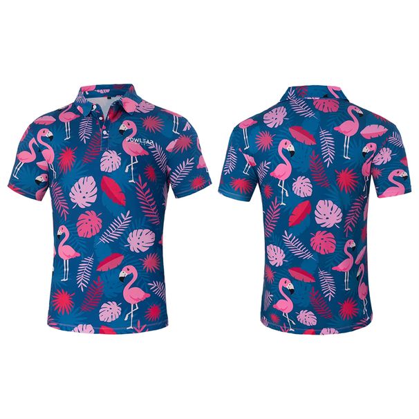 Polos Con Estampado 3d De Flamencos Para Hombres Y Mujeres, Camisas De Golf De Manga Corta, Polo De Calle A La Moda, Camisetas Hawaianas Para La Playa_viptrois.com