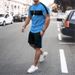Men's 2-Piece Short Sleeve T-Shirt & Shorts Set, Summer Casual Lounge Wear, Comfortable Athletic Style Outfit For Relaxation_viptrois.com