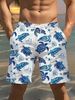 Men's Quick Drying Printed Beach Shorts Five Point Pants Summer Wear Cross Border European American Foreign Trade Style_viptrois.com