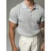 Men's Summer Honeycomb Hollow Polo Shirt - Short Sleeve Business Casual T-Shirt With Shirt Collar_viptrois.com