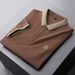 Men’s Summer Polo Shirt – Breathable Milk Silk Fabric, Business Casual & Streetwear Style (Sizes M-5XL, Machine Washable)_viptrois.com