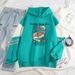 Spring And Autumn Color Block High-end Cartoon Anime Print New Cool Internet Celebrity Long Sleeve Sweatshirt_viptrois.com