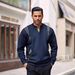 2025 Men's Jacquard V-Neck Pullover Sweatshirt - Oversized Casual Long Sleeve Top For Street Style_viptrois.com