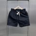 Men's Clothing Trendy Casual Three Quarter Pants Couple Drawstring Solid Color Beach Pants_viptrois.com