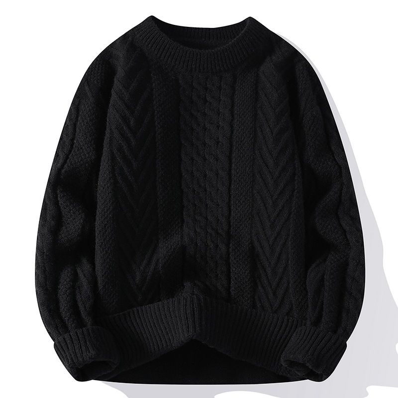 Cozy Cable Knit Sweater Women Men Oversized Christmas Couple Pullover Winter Warm Soft Casual Tops_viptrois.com