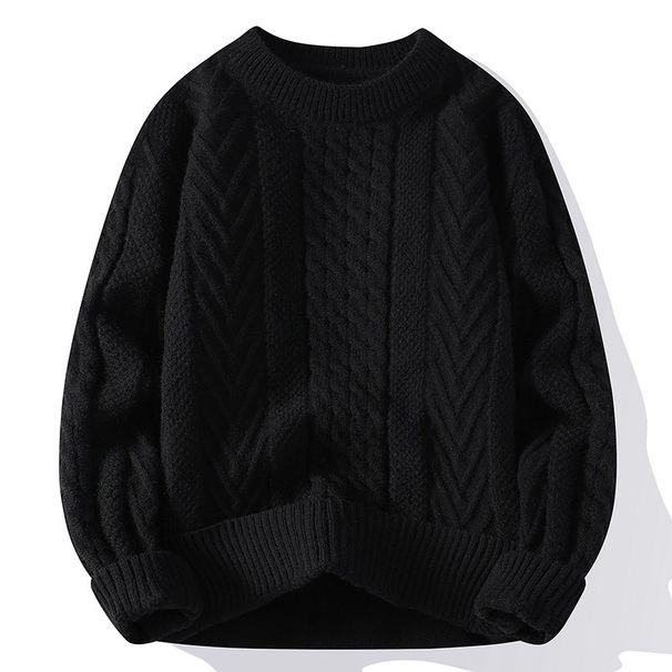 Cozy Cable Knit Sweater Women Men Oversized Christmas Couple Pullover Winter Warm Soft Casual Tops_viptrois.com