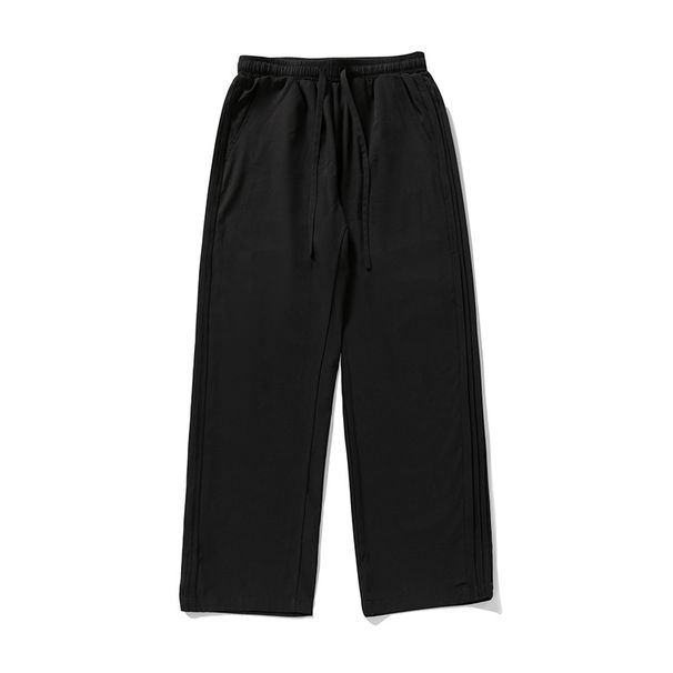 Men's Clothing Cool Ice Silk Breathable Casual Pants Summer New Loose Slightly Wide Sports Pants Solid Color Workwear Trousers_viptrois.com