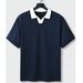 Men's Clothing Men's Solid Color Short Sleeved Sports Polo Shirt College Style Loose Polo Shirt Tops Men_viptrois.com