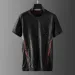 European High-end Jacquard Ribbon Splicing Short Sleeve Suit Men's Summer Korean Version Large Size Trend Two-piece Set_viptrois.com